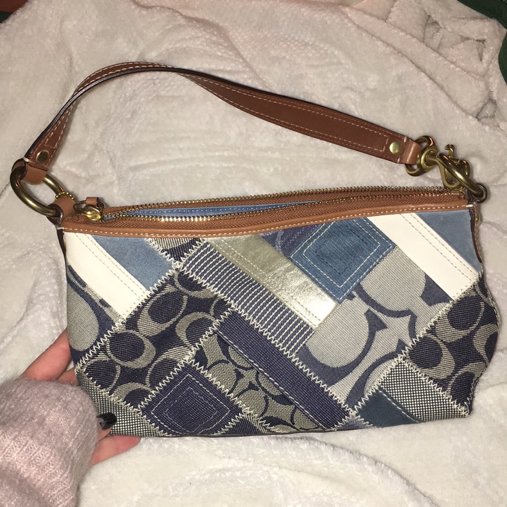 Authentic Coach Denim Patchwork Bag